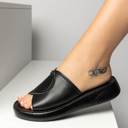 Papuci casual dama cu talpa joasa negri MIA12, 3, modlet.ro