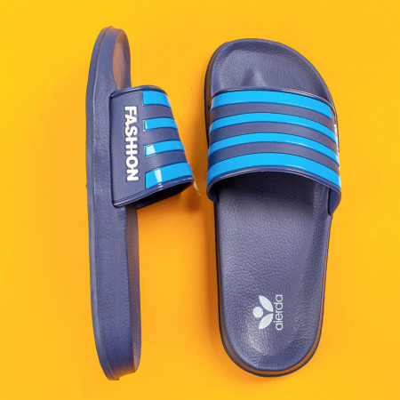 Papuci de plaja barbati albastri ZEF09358