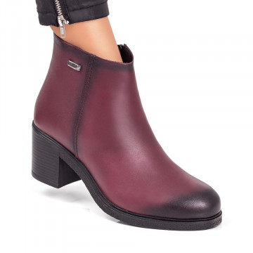 Botine visinii cu toc dama din Piele naturala MOD05610, 1, modlet.ro