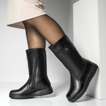 Cizme dama cu fermoar negre MOD14104, 4, modlet.ro