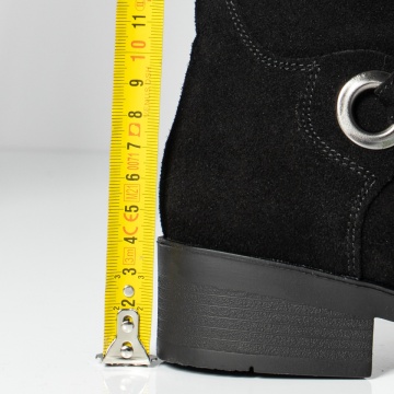 Cizme dama cu fermoar negre suede din Piele naturala MOD05604, 4, modlet.ro