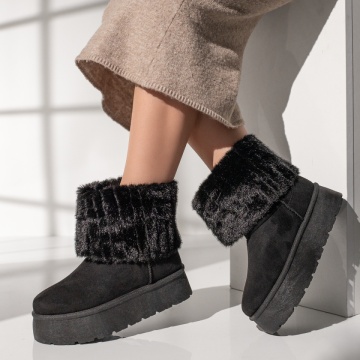 Cizme dama negru suede tip UG MOD12406, 2, modlet.ro