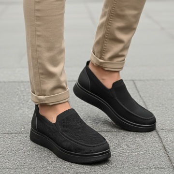 Espadrile barbati cu talpa joasa negre DAN3, 2, modlet.ro