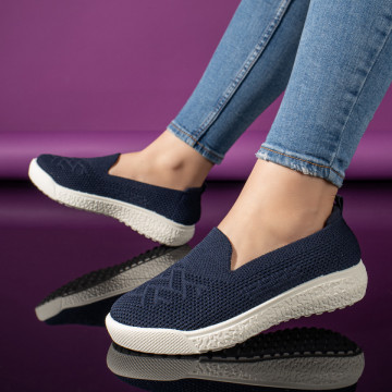 Espadrile dama cu talpa joasa albastre MOD11164, 2, modlet.ro