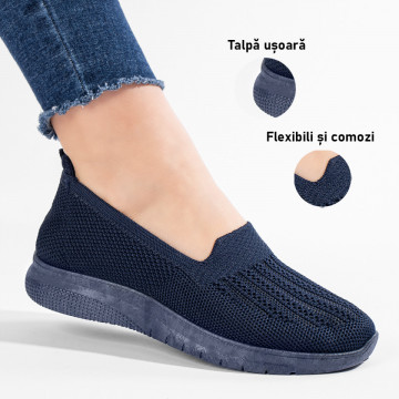 Espadrile dama din material textil albastre ZEF11221, 3, zeforia.ro