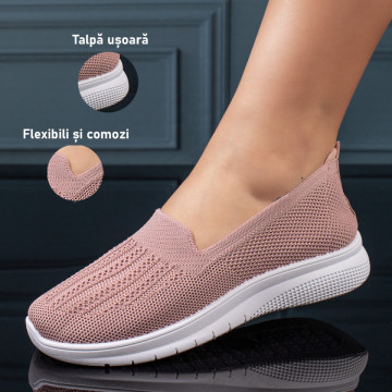 Espadrile dama din material textil roz MOD11221, 3, modlet.ro