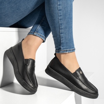 Espadrile sport dama cu insertie de material elastic negre MOD13179, 4, modlet.ro