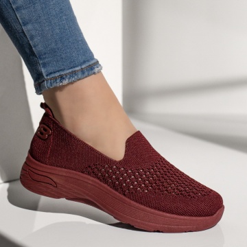 Espadrile sport dama cu perforatii visinii MOD13397, 3, modlet.ro