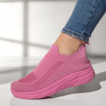 Espadrile sport dama cu talpa groasa roz ZEF13176, 2, zeforia.ro