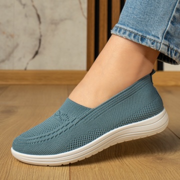 Espadrile sport dama cu talpa joasa si perforatii albastre ZEF13056, 1, zeforia.ro