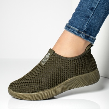 Espadrile sport dama cu talpa joasa verzi MOD13065, 2, modlet.ro