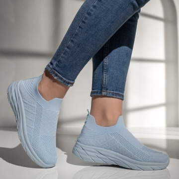 Espadrile sport dama din material textil albastru deschis MOD13176, 3, modlet.ro