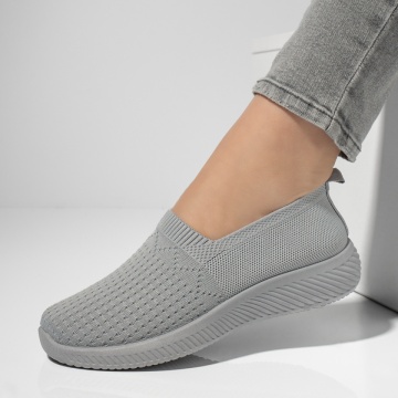 Espadrile sport dama din material textil gri MOD13173, 2, modlet.ro