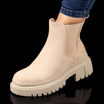 Ghete bej de dama cu insertii elastice MOD10759, 3, modlet.ro
