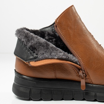 Ghete dama cu fermoar maro MOD06479, 2, modlet.ro