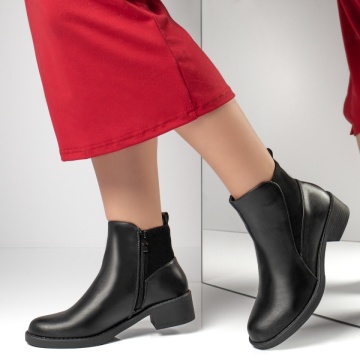 Ghete dama cu fermoar negre MOD06325, 2, modlet.ro