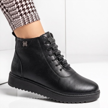 Ghete dama cu siret elastic negre LILI29, 3, modlet.ro
