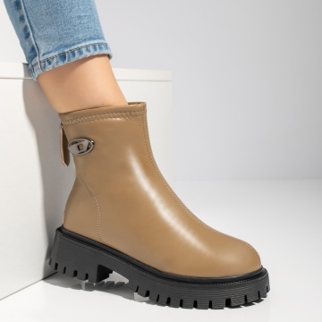 Ghete dama cu talpa groasa khaki MOD12400, 3, modlet.ro