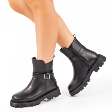 Ghete dama negre din Piele naturala MOD10672, 1, modlet.ro