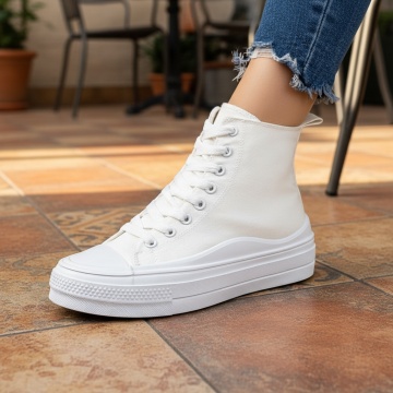 Ghete sport dama cu talpa groasa albe MOD07978, 2, modlet.ro