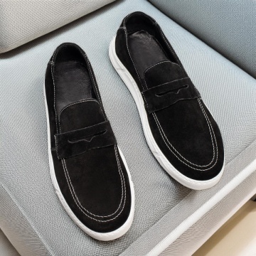 Mocasini barbati negri suede din Piele Naturala MOD03587, 4, modlet.ro
