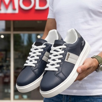 Pantofi casual barbati, Pantofi casual barbati cu siret albastri MOD14268, modlet.ro