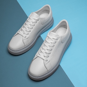 Pantofi casual barbati cu siret albi din Piele naturala MOD13120, 3, modlet.ro