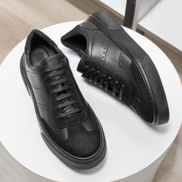 Pantofi casual barbati cu siret negri din Piele naturala MOD13749, 2, modlet.ro