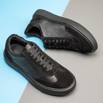 Pantofi casual barbati din Piele Naturala negri MOD11912, 4, modlet.ro
