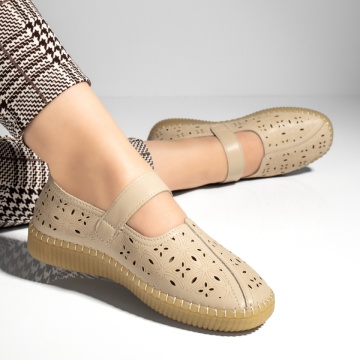 Pantofi casual dama bej cu scai MOD13269, 2, modlet.ro