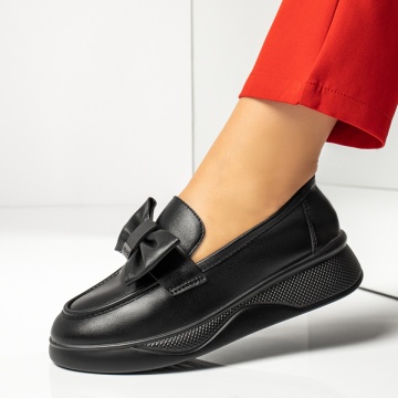 Pantofi casual dama cu fundita negri MOD10951, 2, modlet.ro