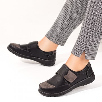 Pantofi casual dama cu inchidere scai negri ZEF10290, 3, zeforia.ro