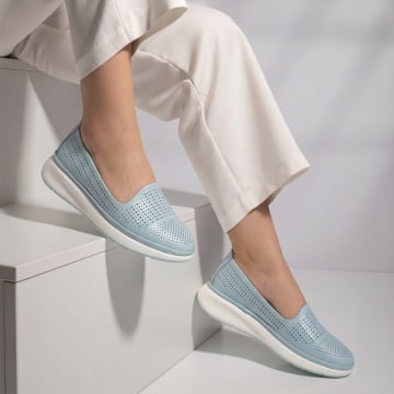 Pantofi casual dama cu platforma albastri din Piele naturala SARA8, 3, modlet.ro