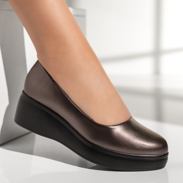 Pantofi casual dama cu platforma gri MOD01902, 4, modlet.ro