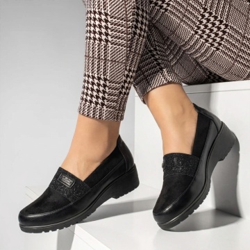 Pantofi casual dama cu platforma negri ANA72, 2, modlet.ro