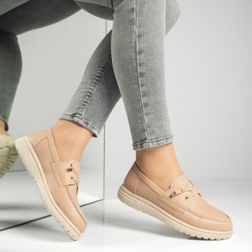 Pantofi casual dama cu siret elastic roz MOD13161, 2, modlet.ro