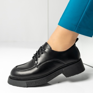Pantofi casual dama cu siret negri IRIS17, 2, modlet.ro