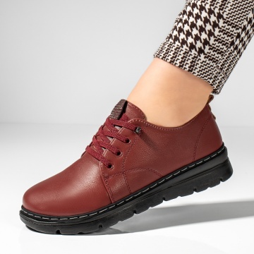 Incaltaminte dama, Pantofi casual dama cu strasuri rosii MARA18, modlet.ro