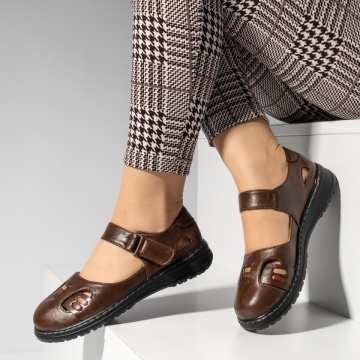 Pantofi casual dama cu talpa joasa maro MOD14271, 2, modlet.ro