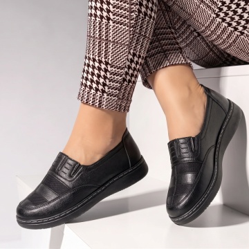 Pantofi casual dama cu talpa joasa negri IOANA22
