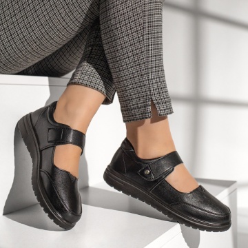 Pantofi casual dama cu talpa joasa negri MOD13072, 3, modlet.ro