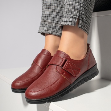 Pantofi casual dama cu talpa joasa si inchidere cu scai rosii MOD11937, 4, modlet.ro