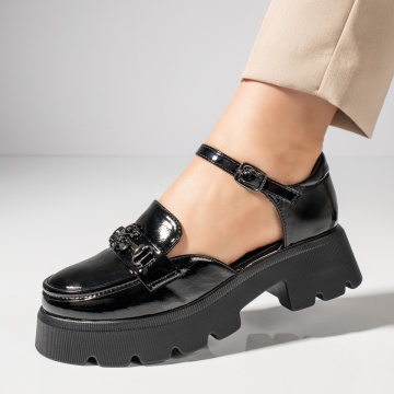 Pantofi casual dama negri cu catarama MOD11843, 2, modlet.ro
