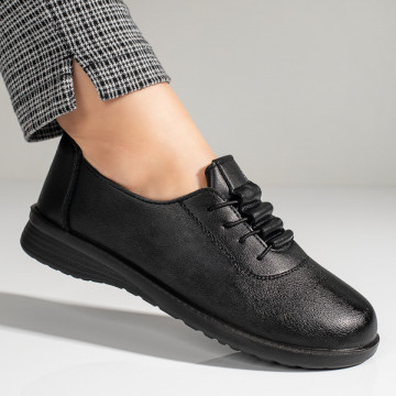 Pantofi casual dama negri cu siret elastic MOD10944, 4, modlet.ro