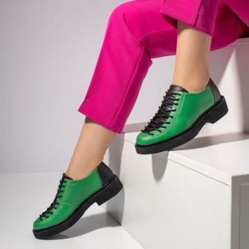 Pantofi dama casual verzi din Piele naturala MOD03549, 2, modlet.ro