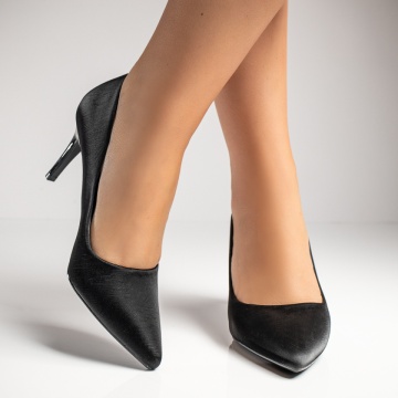 Pantofi dama cu toc negri MOD12123, 2, modlet.ro