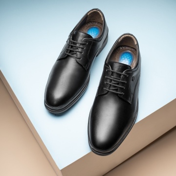 Pantofi eleganti barbati cu siret negri din Piele naturala MOD13435, 3, modlet.ro
