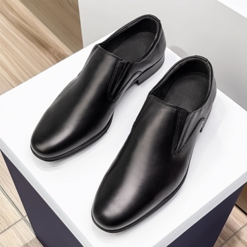 Pantofi eleganti barbati negri fara siret din Piele naturala MOD03545, 2, modlet.ro