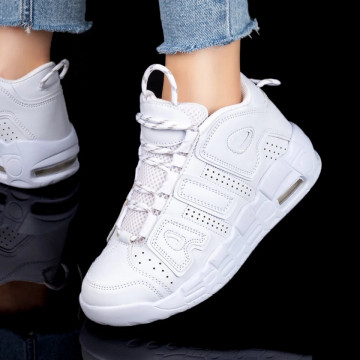 Pantofi sport dama albi cu talpa groasa MOD07781, 2, modlet.ro