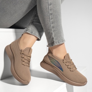 Pantofi sport dama cu siret khaki ZEF13186, 4, zeforia.ro